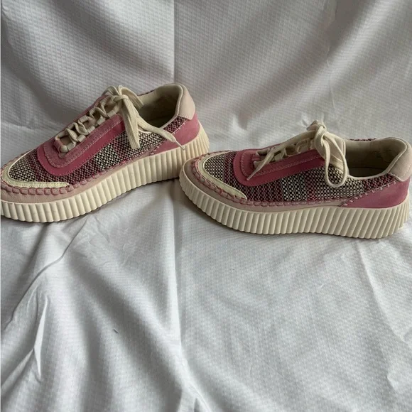Dolce Vita Pink and Cream Casual Sneakers - Picture 2 of 4